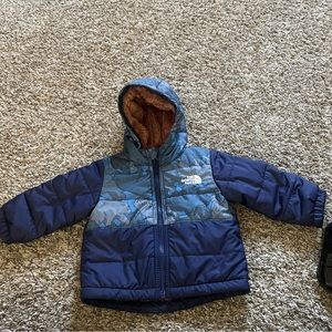 Blue north face jacket 6-12 mos